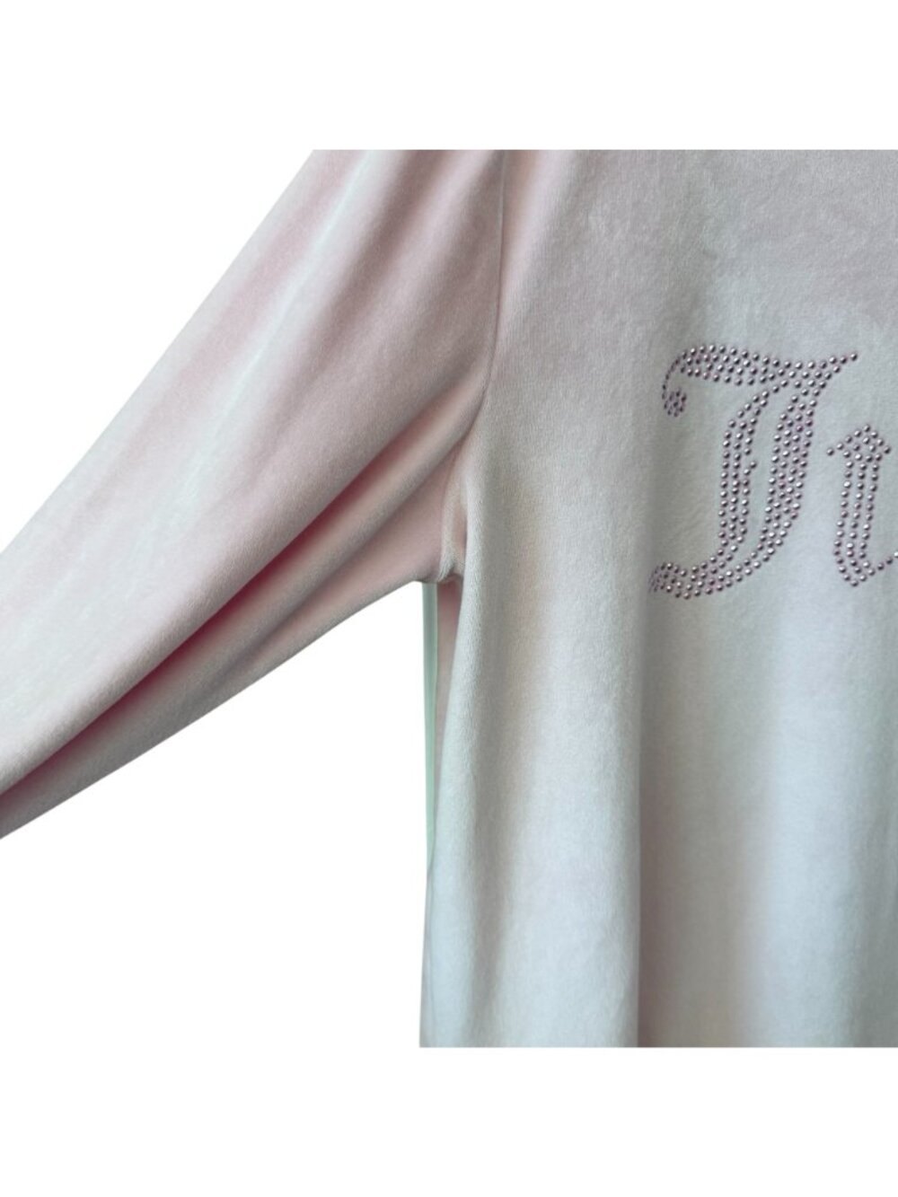 Juicy Couture Intimates Small Womens Velour Pajama Set Pink Embellished Logo - Picture 9 of 13